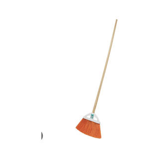 Kit Escoba Abanico Plus marca Ideal con Bastón de Madera marca Victoria 1.20 m color Natural