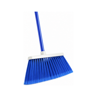 Kit Escoba Tipo Cepillo Grande marca La Bonita con Bastón color Azul