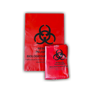 Bolsa Roja RPBI 20x30 cm para Residuos Infecciosos