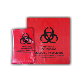 Bolsa Roja RPBI 46x50 cm para Residuos Infecciosos