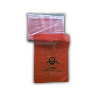 Bolsa Roja RPBI 55x60 cm para Residuos Infecciosos