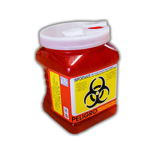 Recolector RPBI para Punzocortantes 1.7 L Polipropileno color Rojo