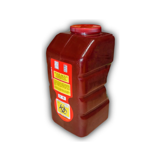 Recolector RPBI para Líquidos 12 L Polipropileno color Rojo