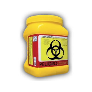 Recolector RPBI para Líquidos 1.7 L Polipropileno color Amarillo