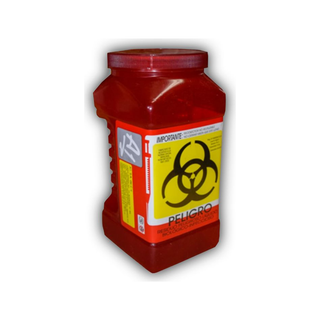 Recolector RPBI para Líquidos 3 L Polipropileno color Rojo