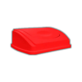 Tapa Balancín marca Sablón Frontal para Cesto Rectangular 65 L RPBI USA 8575RPBI color Rojo